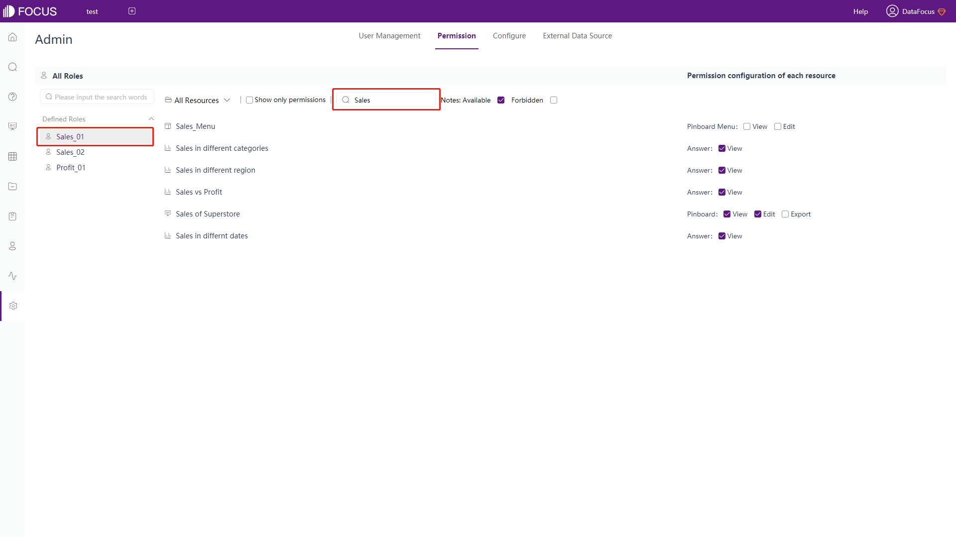 Figure 10-2-10 Search resources